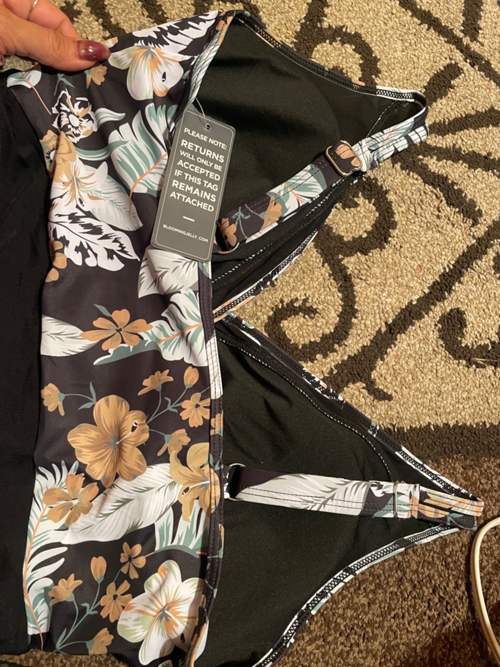NWT Blooming Jelly XL Tummy Control Swim Dress 👗 🌸 One Piece Cover Up attached - Picture 5 of 5